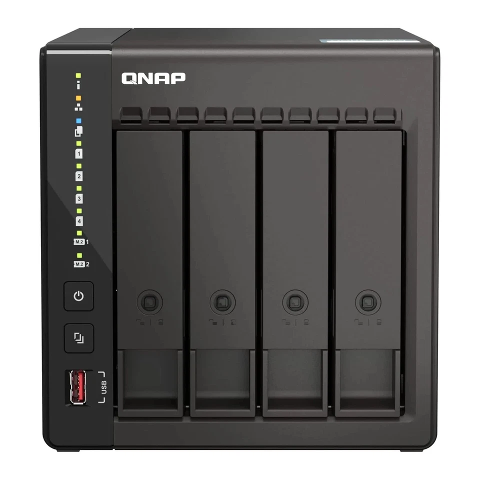 QNAP TS-453E-8G 4-Bay NAS Enclosure, WD Red & IronWolf 16TB–40TB High-Performanc - Image 1 of 4