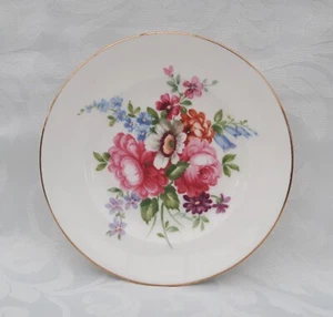 CROWN STAFFORDSHIRE ENGLANDS BOUQUET BOTTLE STAND BONE CHINA WINE BOTTLE COASTER - Picture 1 of 7
