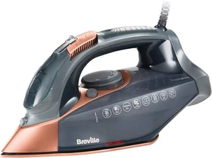Breville VIN407 PressXpress Steam Iron 2800W 180g Shot Ceramic Plate Rose Gold - Picture 1 of 8