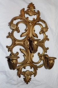 GROSSER SYROCO WANDLEUCHTER MIT 3 KERZEN - Bild 1 von 3