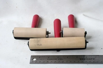 Set of Speedball Deluxe Brayer soft rubber rollers 2", 3", 6" - Image 1 of 4