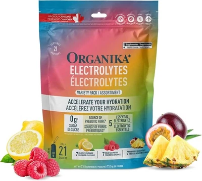 Organika Electrolitos Polvo Variedad Paquete Sabor Hidratado 3.5gx21 Bolsitas NUEVO Foto 1 de 2