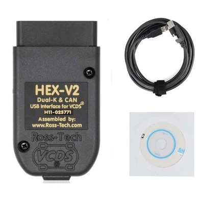 HEX V2 VCDS 25.3 Diagnostic Tool for VAG with ATMEGA162 FT232 5053 Multilingual - Image 1 of 4