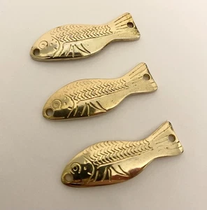 3er Set Vintage Metall Angelköder AL'S GOLDFISH goldfarbene Kunstköder - Bild 1 von 7