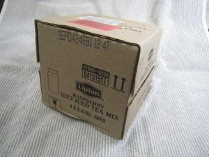 Lipton Raspberry Diet Iced Tea Case Discontinued 4x2.6oz jars *rare PAST FRESH - Picture 1 of 3