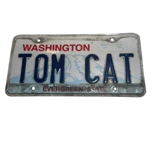 1990's Washington Personalized License Plate # TOM CAT - Picture 1 of 2