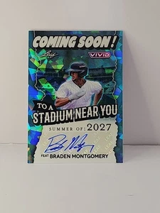 2025 Leaf Vivid Braden Montgomery Coming Soon Auto #d/10  - Picture 1 of 2