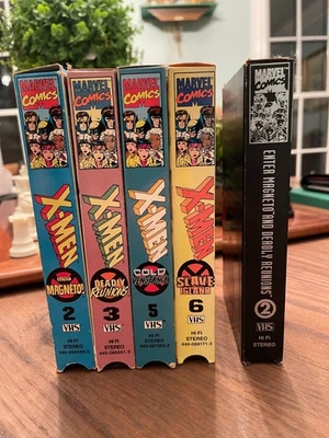 X-Men Animated Series Vol 2,3,5,6 VHS Video Tape 1993 Marvel Comics + extra - Image 1 of 4