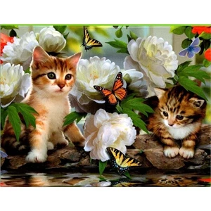 New Leanin' Tree Greeting Card Cats Kittens By Robinson "Painted Lady" - Picture 1 of 3