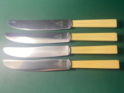 4 Alte Meeser Solinger STAHL Messer MASSARI Nürnberg Horngriff  21 cm 100 JAHRE - Bild 1 von 4