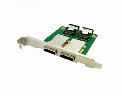 2 Ports Mini SAS Internal SFF-8087 to External HD SFF-8088 PCI SAS Adapter - Image 1 of 4