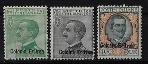 1925 colonie italiane Eritrea Francobolli d'Italia 1923-25 soprastampati MNH** - Picture 1 of 1