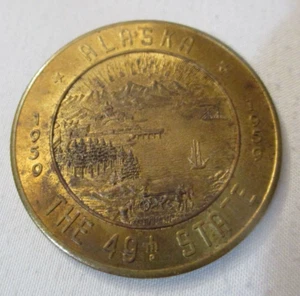 Moneda Desafío Año Cumpleaños Ficha Recuerdo Estado 49 Alaska 1959 De Colección - Imagen 1 de 4
