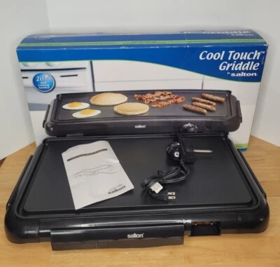 Salton Cool Touch Electric Griddle 20.5" X 10.5" MJ21GRB LIGHTLY USED W/ BOX - Image 1 of 4