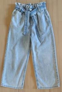 H&M Mädchen Jeans Hose, Größe 134, Schnitt WIDE LEG, Farbe BLAU, 77% CO, 23% PL - Bild 1 von 8