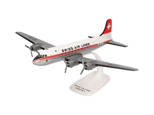 Herpa Wings 614030 1:125 Douglas DC-4 Swiss Air Lines HB-ILA Genieve Snap-Fit - Picture 1 of 1