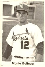 1972 Cedar Rapids Cardinals TCMA #29 Monte Bolinger - NM Baseball Card