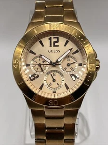 GUESS Women's Active Shine Multi-Function Rose Gold Sport Watch- New Battery - Picture 1 of 8