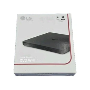 LG Ultra Slim Portable DVD Writer EX70 Windows Mac GP63EX70 Black New - Afbeelding 1 van 6