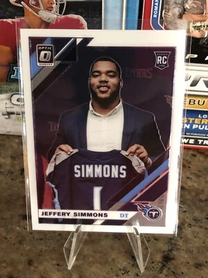2019 Donruss Optic Rookie #108 Jeffery Simmons Tennessee Titans NFL - Image 1 of 4