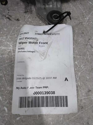 Used Windshield Wiper Motor fits: 2017 Volkswagen Passat includes linkage Grade - Image 1 of 4