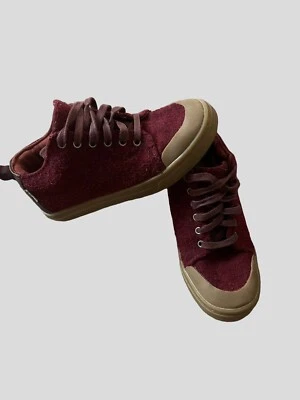 Zapato Deportivo Toms Lenny Mid Top Rojo Borgoña Lana Niños Niñas Niños Talla 1 Foto 1 de 4