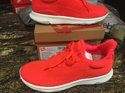 NUEVO Mujer Fitflop Vitamin FFX Tejido Deporte Neón Naranja Tenis Zapatos, Talla 9 Foto 1 de 4