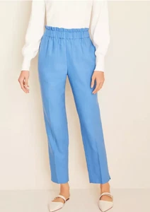 Ann Taylor Pull On Pant Womens XSmall Petite Blue High Rise Ankle Length New - Picture 1 of 20