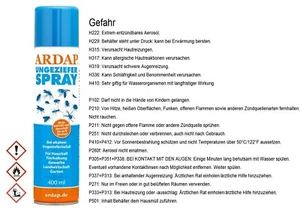 2 x Ardap - 400 ml Ardap aerosol de plagas Quiko (20,75 €/1L)