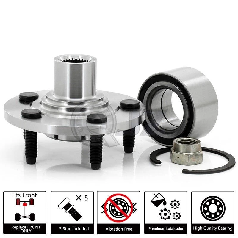 [DELANTERO (cantidad 1)] Conjunto de buje de rueda para Mercury Sable 1991-1995 modelo tracción delantera sin ABS Foto 1 de 4