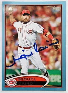 Miguel Cairo Cincinnati Reds Signed 2012 Topps Walmart Blue Card #268 COA Proof - Picture 1 of 3