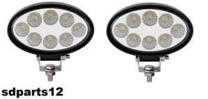 2x 24W Faro Da Lavoro LED Proiettore Ovale Luce Esterna SUV ATV Camion Trattori - Foto 1 di 5