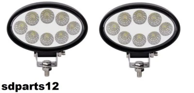 2x 24W Faro Da Lavoro LED Proiettore Ovale Luce Esterna SUV ATV Camion Trattori - Immagine 1 di 4