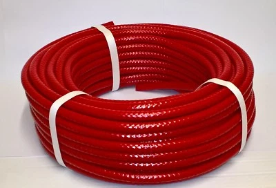 Virgin Methanol Speedway 6mm bore PVC Reinforced Fuel pipe - 1/4" Hose - Red — 第 1/2 张图片