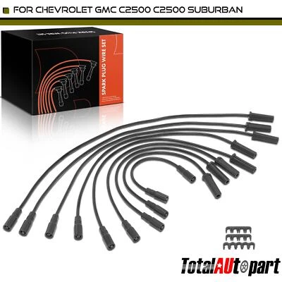 Juego de 9 cables de bujía para Chevy GMC C2500 C3500 K2500 1996-2000 V8 7,4 L 7 mm Foto 1 de 4