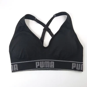 Sujetador deportivo Puma Black Logo Band 2019 acolchado espalda cruzada 74751 mediano - Imagen 1 de 9