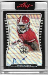 DeVonta Smith 2021 LEAF METAL DRAFT AUTOGRAPH CARD Eagles RC AUTO 1/1 black wave - Picture 1 of 2