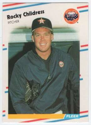 1988 Fleer Rocky Childress Houston Astros #442 - Image 1 of 2