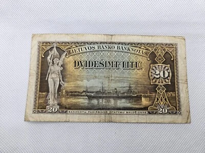 1930 Lithuania Lietuvos 20 Litu, F - Image 1 of 2