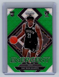 2021 Panini Prizm #27 Day'Ron Sharpe Emergent Prizms Green Wave - Picture 1 of 2