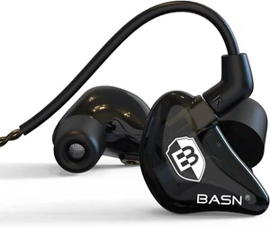PRO Bsinger in Ear Monitor Headphones Musicians Dynamic Driver Black - Picture 1 of 8