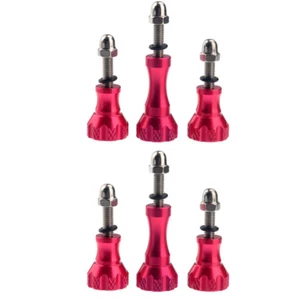 6PCS CNC Aluminum Thumb Knob Bolt Nut Kit For GoPro Hero 8 7 6 5 4 3 Pink - Picture 1 of 6