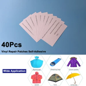 40 Stück Nylon Reparaturflicken, selbstklebend wasserdicht, leichte Reparaturflicken - Bild 1 von 14