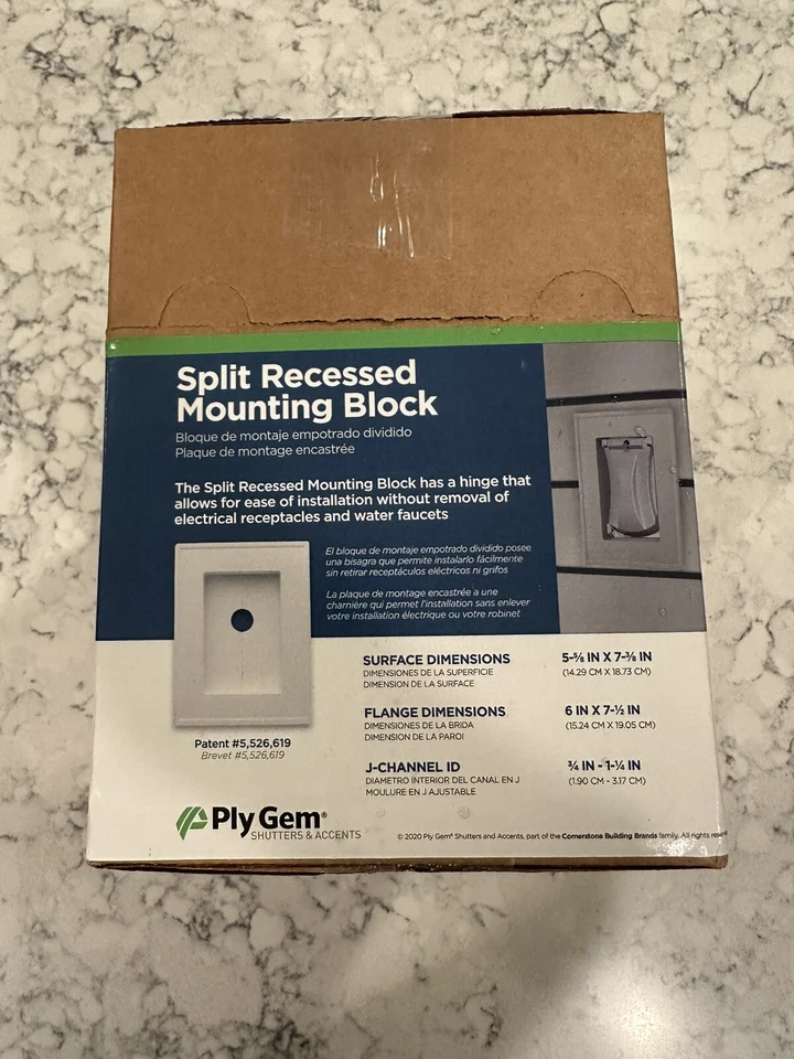 Vinyl Siding Mounting Block Faucet Spigot Outlet “Gray 02” Ply Gem - Image 1 of 1