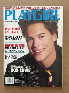Vintage PLAYGIRL Magazine January 1987 Rob Lowe / Jim Brown - Imagen 1 de 5