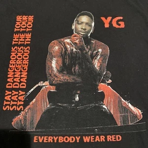 YG Tour Shirt 2018 Stay Dangerous - XL- Rap HipHop A$AP Tyler The Creator Nice! - Picture 1 of 12