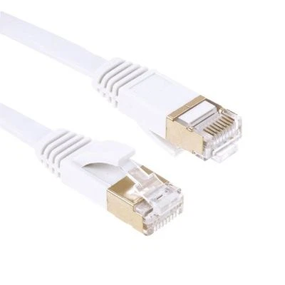 Gold Plated CAT7 CAT7 10Gbps Ultra-Thin Flat Ethernet Network LAN Patch Cable - Image 1 of 2