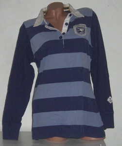 ROADSIGN AUSTRALIA Polo Polohemd Shirt blau Langarm gestreift Baumwolle XXL 2XL - Bild 1 von 3