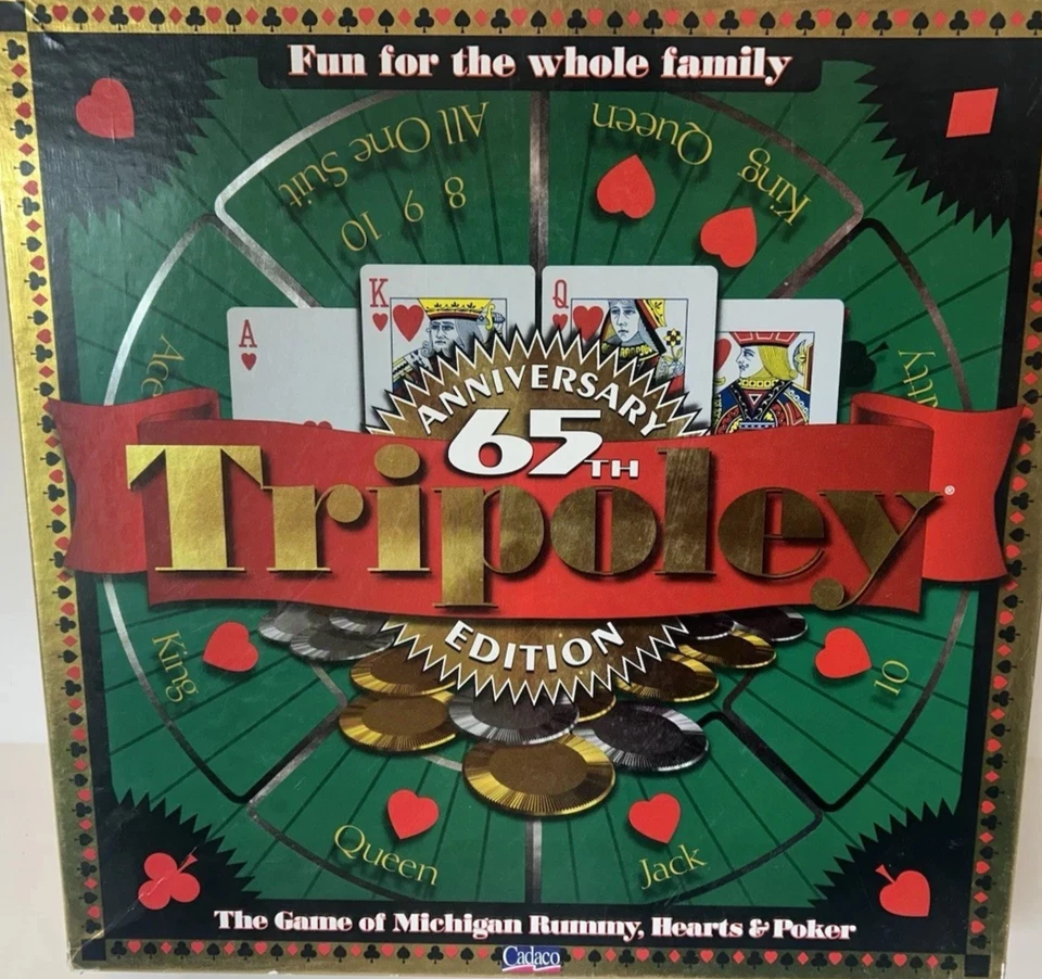 Tripoley 65th Anniv. Ed. w/Rotating Turntable, Cards & Chips 100% Complete Mint! - Image 1 of 2