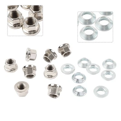 Wheel Flange Lug Nut Kit Taper Adaptor M10-1.25 8pcs for Honda TRX450R ATV - Image 1 of 4